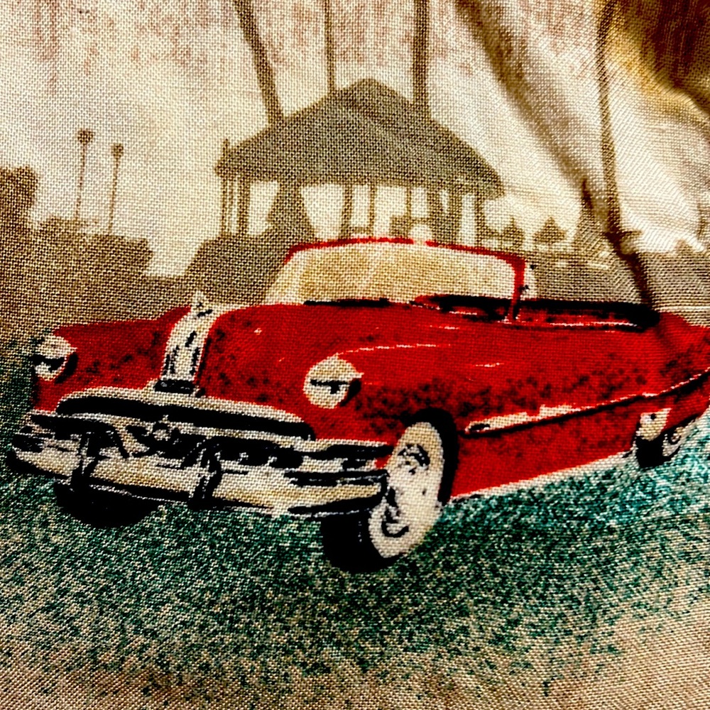 Classic Car Convertible Vintage Ron Chereskin Large Hawaiian Shirt